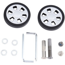 Set di 2 Ruote di Ricambio per Valigie per Ruote da 60X13 Mm, Kit di Riparazione Cuscinetti per Ruote Girevoli in PU per Valigie per Bagagli