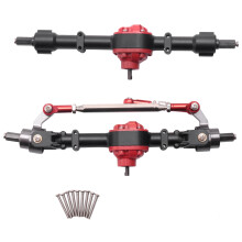 Upgrade Steel Gear Front & Rear Bridge Axle Steering Cup Rod Set for MN D90 D99 MN90 MN99S 1/12 RC Car Spare Parts,A