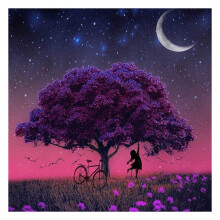 DIY 5D Moon Tree Girl Diamond Painting Set Crystal Diamond Ricamo Dipinti Arti per la Decorazione Della Parete di Casa Adulti e Bambini