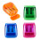 Plastic Color Transparent Pencil Sharpener Geometric Double Hole Sketch Pencil Sharpener Manual Pencil Sharpener 1