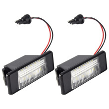 2Pcs Car 18Leds License Plate Lights Plastic for Qashqai X-Trail Juke Primera Bright Led Number Licence Plate Light