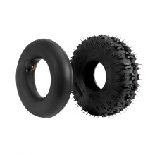 Inner Tube 4.10/3.50-4, Outer Tube 4.10-4 for Garden Rototiller Snow Blower Mowers Hand Truck Wheelbarrow Go Cart Kid