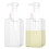 2 Pack Foaming Soap Dispenser 15Oz Refillable Foam Liquid Hand Soap Empty Plastic Pump Bottle Container - Clear 450Ml 1