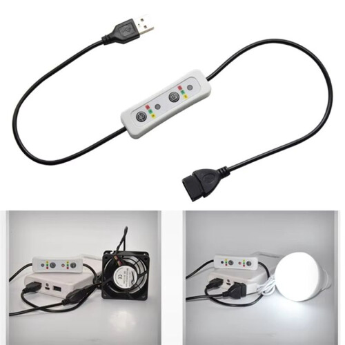 Universal 5V USB Extension Remote Control 3-Speed Timing  Power Cable for USB Ceiling Fan USB LED Light Lamp 2