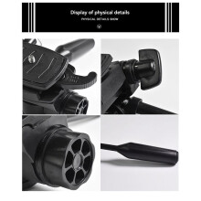 Tripod Camera 3/8in 1/4in Thread with Quick Release Plate Adjustment 360 Degree Rotating Tripod DSLR for Monopod