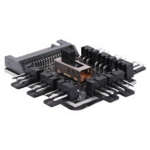 Multi Façon Séparateur Glacière Ventilateur DE Refroidissement Hub PC Ordinateur 1 à 8 3 Broches 12V Prise DE Courant Adaptateur Pcb Xxm8