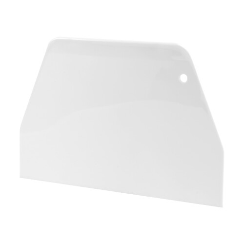 19 cm x 12.5cm Flat White Plastic Cake Decorator Dough Pastry Scraper Tool 1