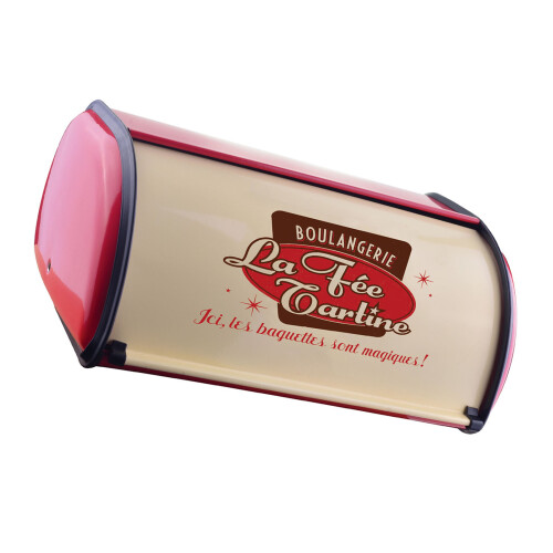 Large Red Metal Bread Box - Spacious, Sealed, Easy to Clean