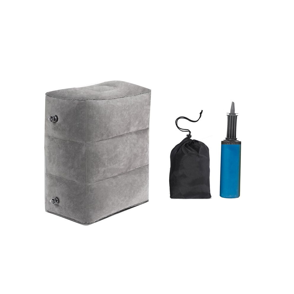 Inflatable Airplane Foot Rest with Hand Pump and Carry Bag, Travel Foot Rest Airplane Chair Extender for Kids