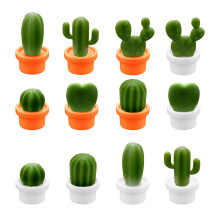 12 Pcs Cute Cactus Refrigerator Magnets,Decorative Fridge Magnet Locker Magnet,Dry Erase Board Magnet,Perfect Fridge Magnets for House Office Personal