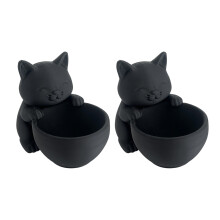 Pot de jardinière en plastique pour plantes charnues,-Noir