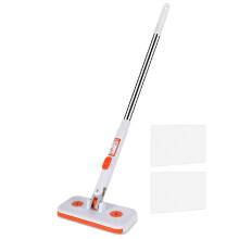 Effective Cleaning Mop Easy Clip Cloth Cleaner-Mop and 2 cloths