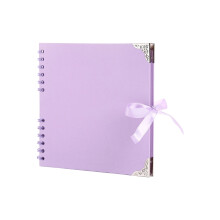 Scrapbook Album Blank Pages DIY Hardcover Memory Book-Purple