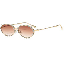Lunettes de soleil créatives à grande monture en métal,-5
