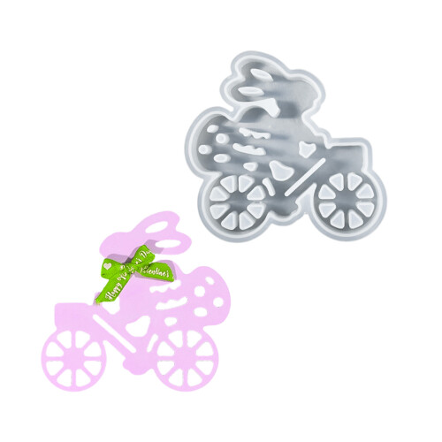 Creative Spliced Design Silicone Mold for- hare riding orname