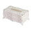 Embossed Designs Plastic Tissue Box with Plastic for Home-White 1