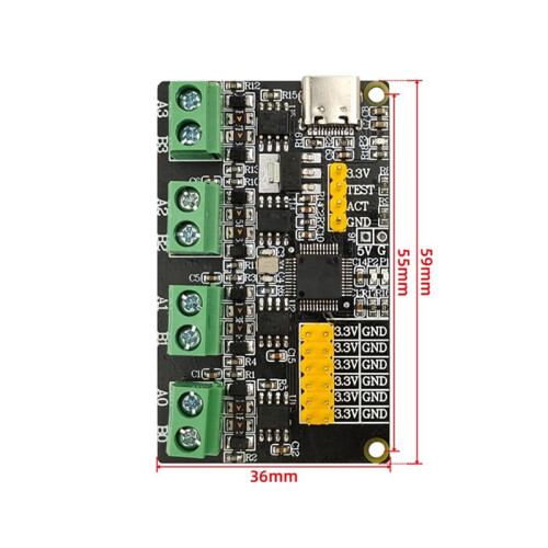 USB to 4 RS485 UART CH344Q USB to 4 485 Module Multi Port Expansion Module 2