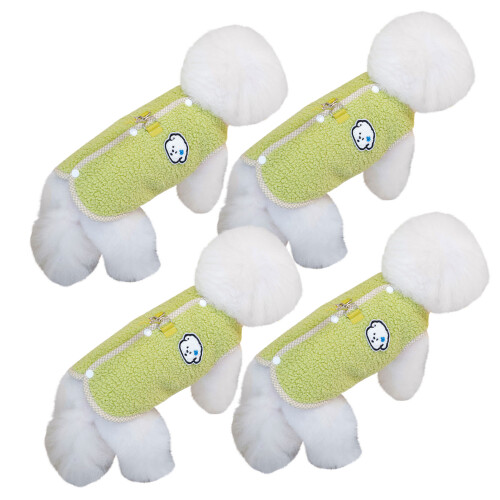 Gilets polaires pour chiens, 4 pièces, à la mode,-Fruit vert L
