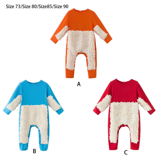(Red + 90Siz) High Cleaning Effect Baby Crawling Mopping Clothes Safe Ingredients 1
