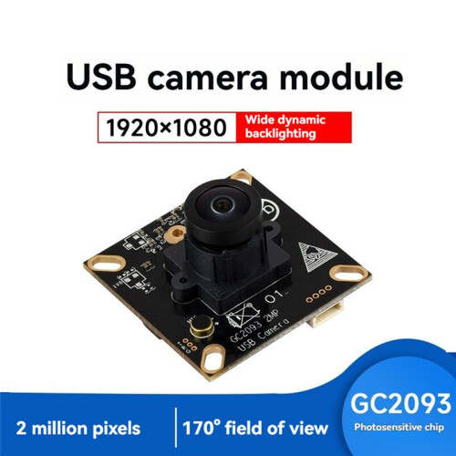 GC2093 2MP USB Camera Module USB2.0 Output Fixed Focus 81dB Linear Mode 105dB HDR Mode Onboard Microphone 1