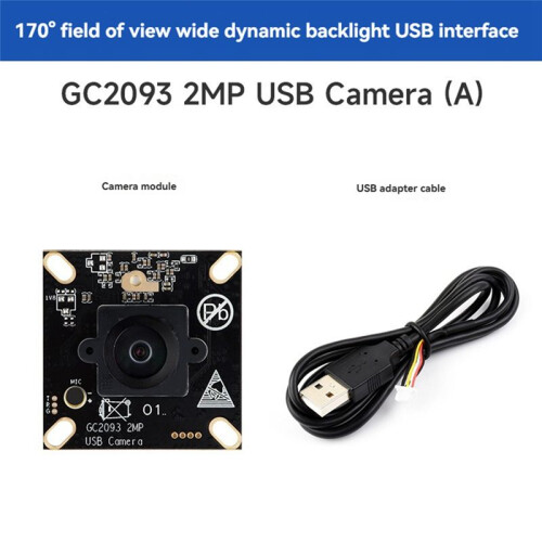 GC2093 2MP USB Camera Module USB2.0 Output Fixed Focus 81dB Linear Mode 105dB HDR Mode Onboard Microphone 2