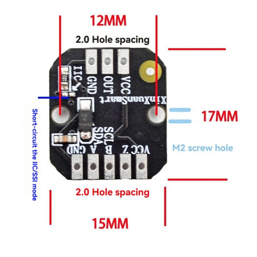 2 Stuks MT6701 Magnetische Encodermodule PWM/I2c Borstelloze Motor-Encoder ABZ-Modus 1024 Lijnen Vervangt AS5600-Module 1