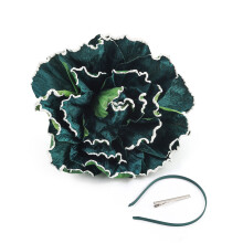 Luxe oversized bloem haarband overdreven-Zwart Groen