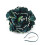 Luxe oversized bloem haarband overdreven-Zwart Groen 1