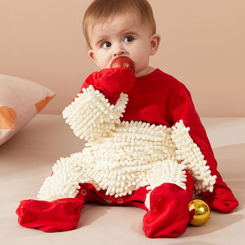 (Red + 80) High Cleaning Effect Baby Crawling Mopping Clothes Safe Ingredients 2