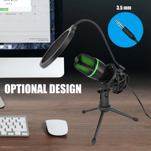 Professional USB Condenser Microphone Live Streaming Microphone for PC Laptop Video Games YouTube Podcasts B 2