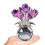 Figurine de fleur de Rose en cristal faite à la main avec-Violet 1