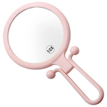 10X Handheld Magnifier, Double Sided Folding Makeup Mirror, Portable Handheld Mirror with Adjustable Handle()