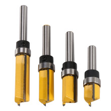 4Pcs Flush Trim Router Bits Top Bearing Router Bit 1/4 inch Shank Straight Pattern Template Router Bit Wood Milling Cutter Tool