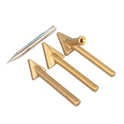 4PCS Welding Replacement Tips, Soldering Iron Tips, Triangular Copper Heads  Accessories for Car Bumper Repair