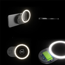 Fotorgear Lampe de Poche Magnétique pour Selfie, Lumière de Remplissage pour Téléphone Portable, Vlog, Lumière Remplissage en Direct pour , pour
