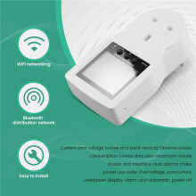 Tuya WIFI  Socket 16A Digital Wattmeter Voltmeter Power Meter Electricity Consumption Kwh  Meter UK Plug