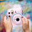 Camera Case with Adjustable Shoulder Strap PU Leather Soft Protective Case Trave Bag for  Instax  12,B 6