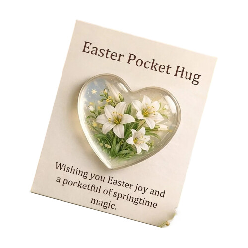 Pocket Easter Embrace Card Compact Resin Keepsakes Holiday-5