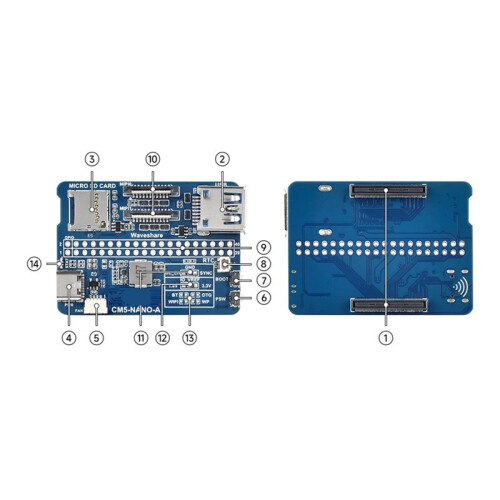 For Raspberry Pi CM5  Base IO Board  A Development for Compute Module 5 for Waveshare CM5--A 2