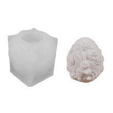 Embossed Hare Easter Eggs Shape Silicone Molds Heat-A.