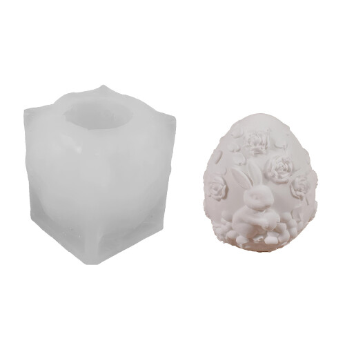 Embossed Hare Easter Eggs Shape Silicone Molds Heat-A.
