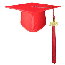Graduation Bachelor Cap 2026 Multi Occasion-Red Adult version