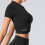 Slim Fit Workout Top with Waist Cross 5