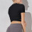 Slim Fit Workout Top with Waist Cross 7