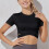 Slim Fit Workout Top with Waist Cross 11