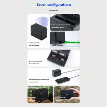 STARTRC Batterij Oplaad Case voor  Osmo Action 5 Pro/4 Ondersteunt 2 Batterijen voor Action 5 Pro/4 Action Camera Accessoires