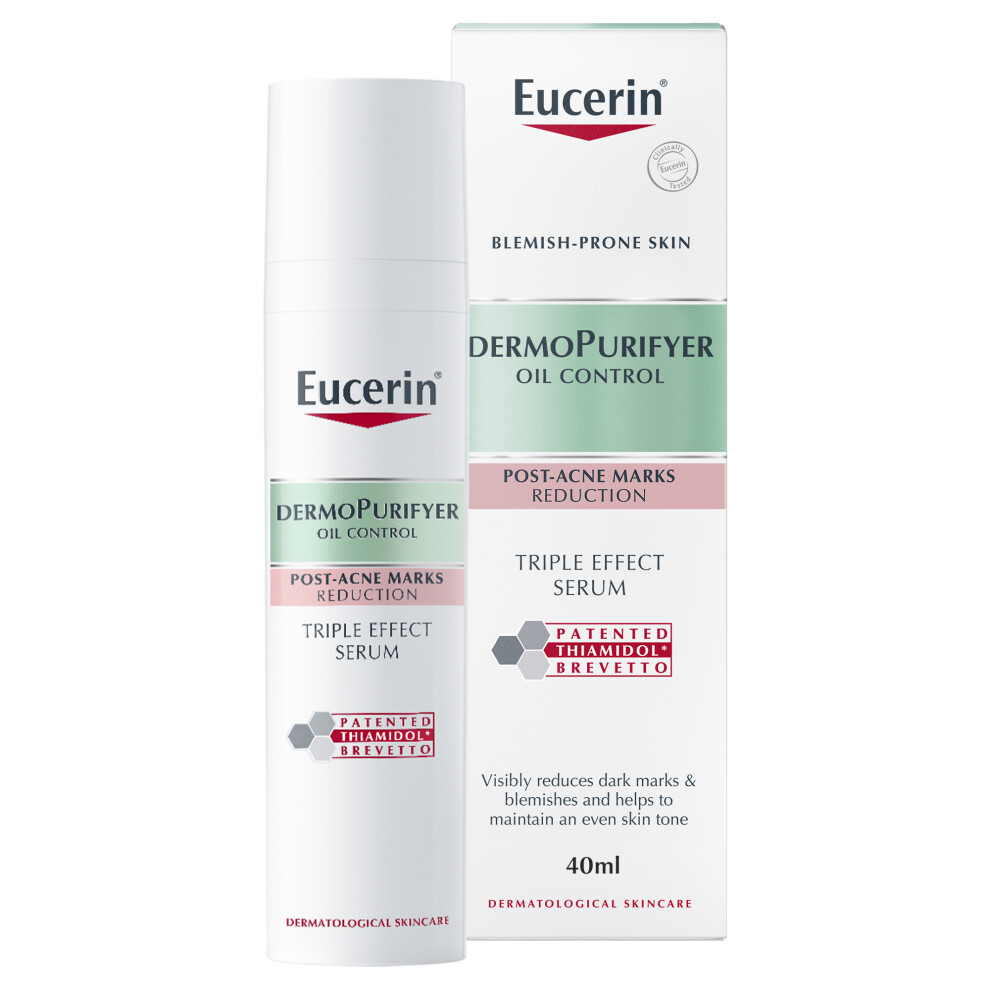 Eucerin DermoPurifyer Triple Effect Serum 40ml  Anti-Acne & Dark Spot Correcting Facial Serum for Oily, Blemish-Prone Skin
