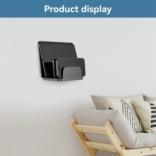 Universal Wall Mount Phone Holder for Multiple Device Tablet E-Books Phone for Watching TV Dramas and Learning White 2