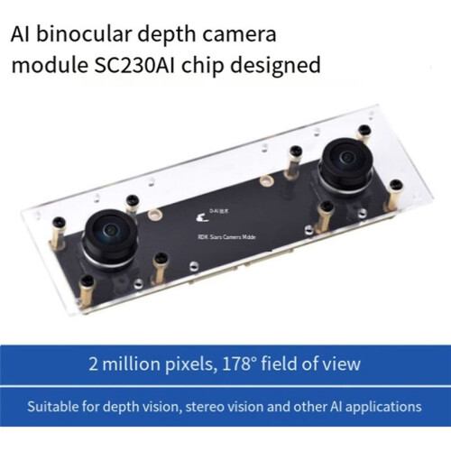 AI Stereo Depth Camera Module for RDK X5 Stereo Depth Camera Module SC230AI Chip Dual 2MP Color 2