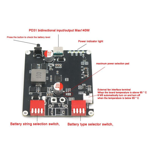 PD3.1 140W Bidirectional Fast Charging Module IP2366 2S 3S 4S 5S 6S ...
